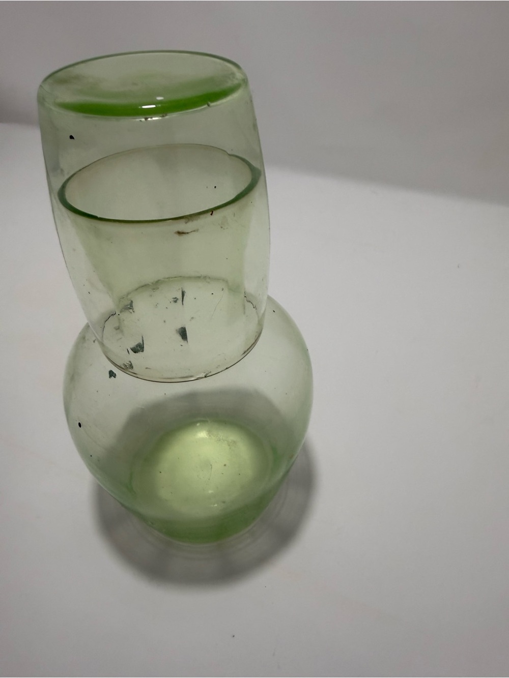 Green Glass Vase Set - Unbranded Decorative Accent